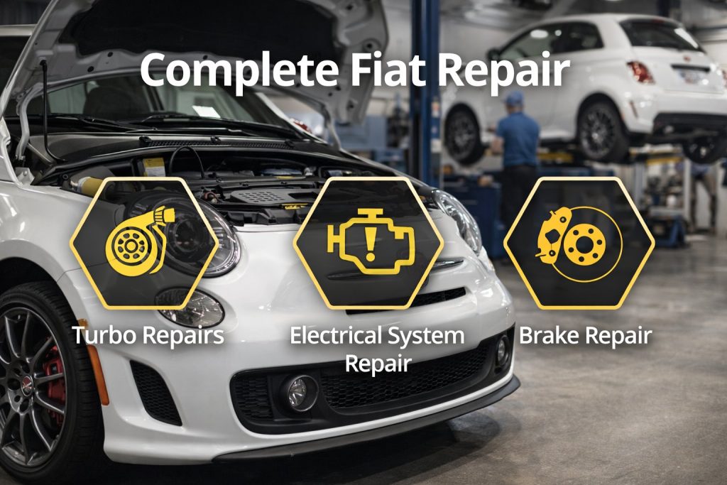 Complete Fiat repair services including engine diagnostics turbo repair and brake service in Grand Haven, MI