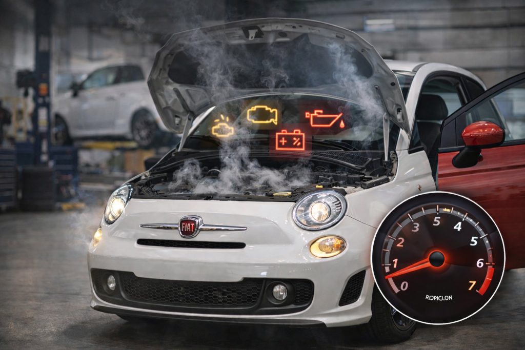 Fiat warning signs including engine overheating check engine light and smoke from engine in Grand Haven, MI